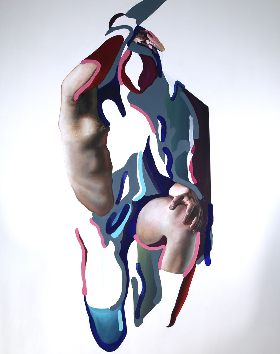 Trans/Masc, (Serie 4), #17, 2022, Öl und Acryl auf Leinwand, 250x 150 cm