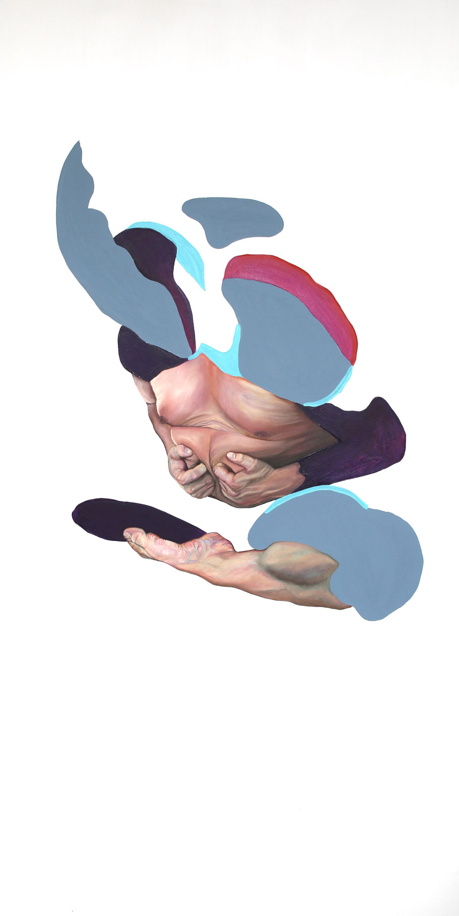 Trans/Masc, (Serie 3), #15, 2021, Öl und Acryl auf Leinwand, 200 x 101 cm