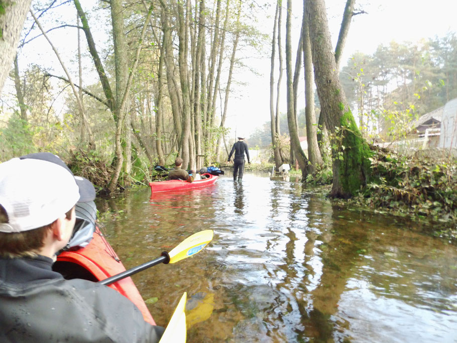 Treidelstellen auf dem Weg zum Brody-See