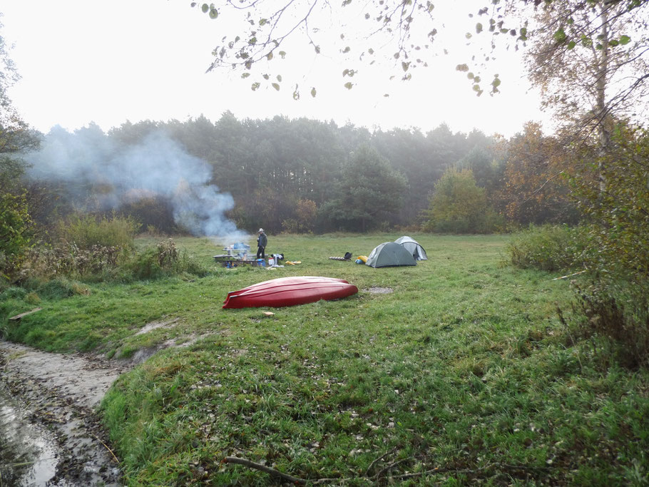 Der erste Rastplatz - am Pile-See gelegen