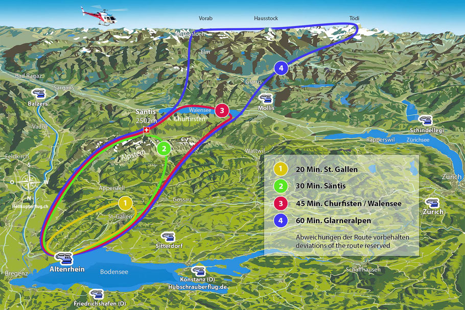 Rundflug map Altenrhein