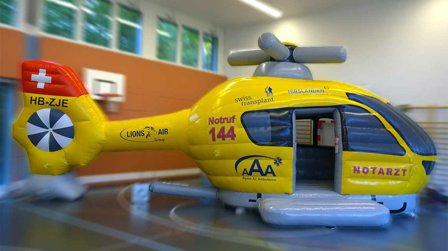 Hüpfburg Helikopter 