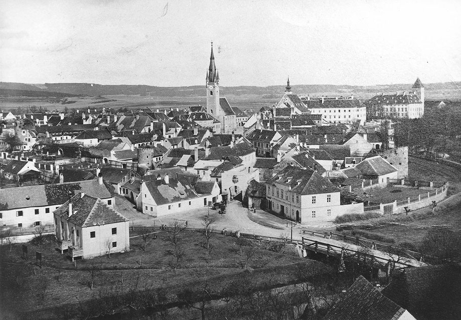 Historisches Foto vom Schützenplatz Horn im Jahre 1890 aus der Sammlung Wolfgang Andraschek.