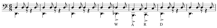 musique partition notes motif Ward