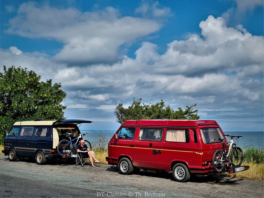 Sommer, Sonne, Strand, Meer, im VW T3 WESTFALIA Club Joker.