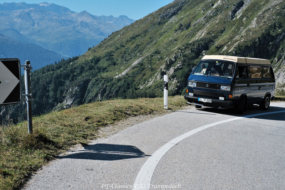 Schweiz, Wallis, Grimselpass: Camping im VW T3 WESTFALIA Club Joker