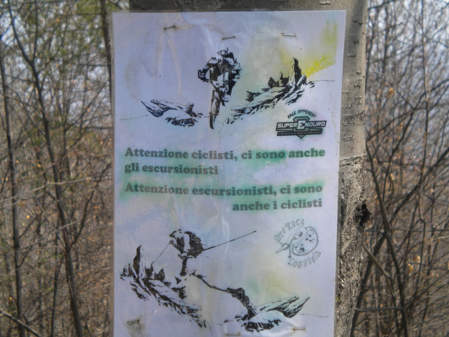 il percorso è ben segnalato e anche di più 