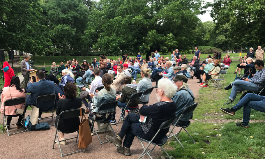 The audience on this very special, windy Sunday afternoon