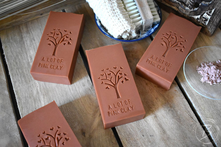 B.nature I Handmade Soap with Lot's of Pink Clay
