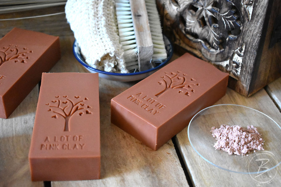 B.nature I Handmade Soap with Lot's of Pink Clay