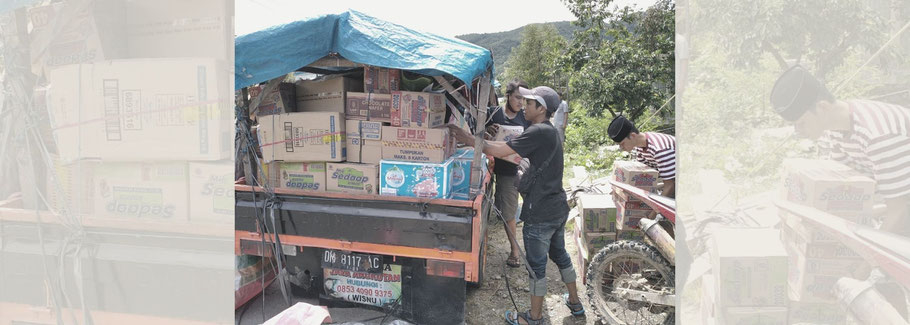 Food supply from Support a Local after the earthquake in Sulawesi, Indonesia