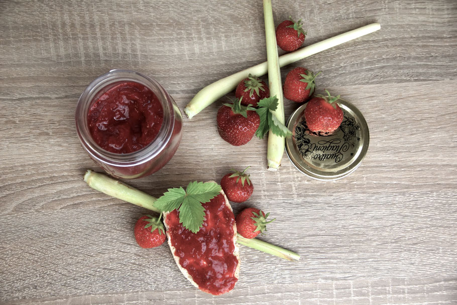Erdebeer-Zitronengras-Marmelade - Erdebeer-Zitronengras Fruchtaufstrich