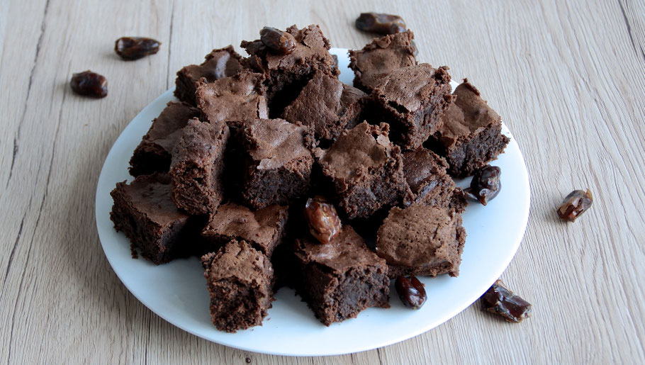 Schokobrownies, Dattlebrownies, Schoko-Datteln-Brownies