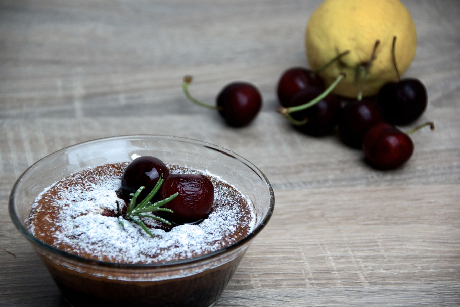 Mascarpone Gratin mit Rotweinkirschen