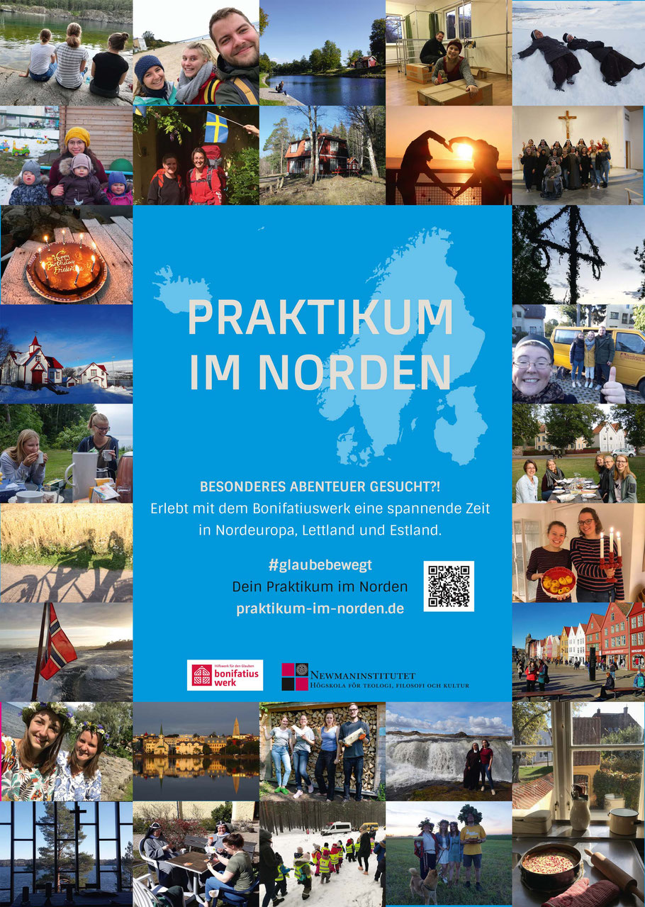 Infoplakat zum „Praktikum im Norden“. Foto: Bonifatiuswerk