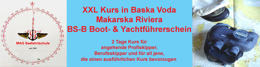 Boat Skipper B, zum Führen als Berufsskipper von Yachten gültiger Yachtführerschein - Kurs & Prüfung in Dalmatien, Kroatien