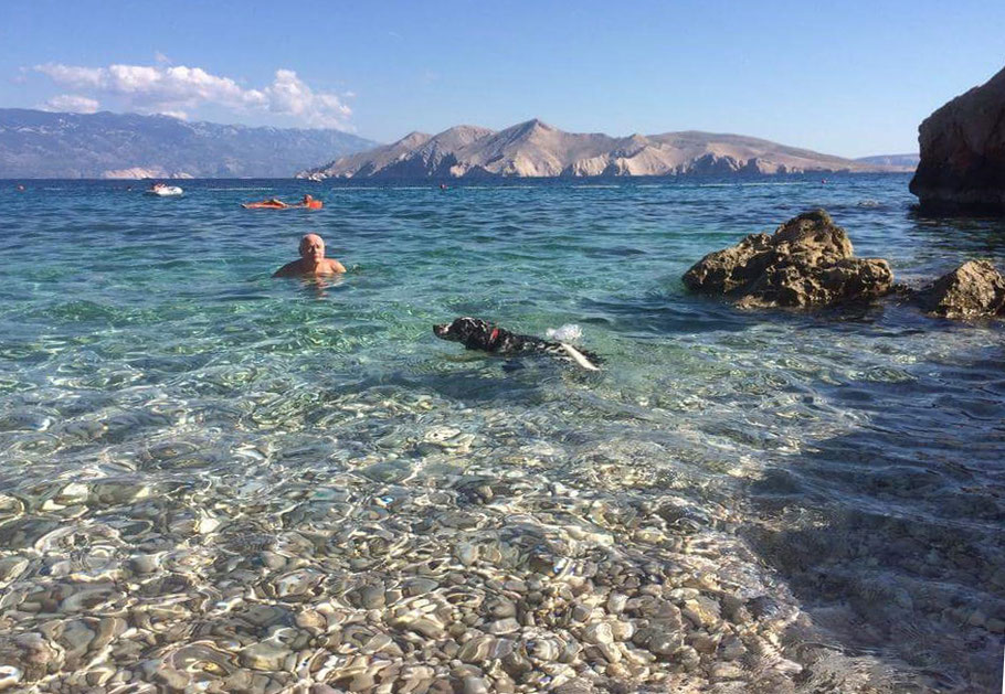 Baska, das „blaue Herz“… auf der Insel Krk in der Kvarner Bucht, Kroatien