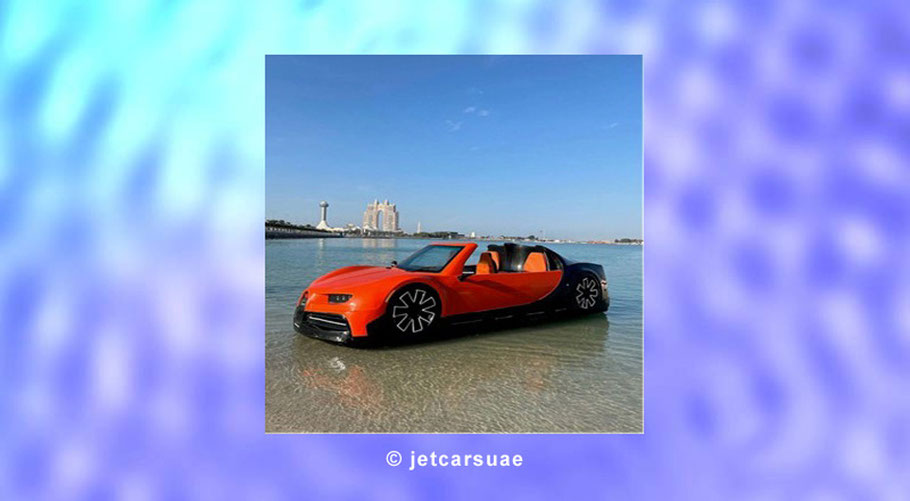 Urlaub in Abu Dhabi, Abenteuerurlaub wie im Film, mit dem Auto übers Wasser düsen