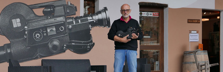 Rolf Leuenberger, curator and owner of the Cine Museo 65 in Sessa.