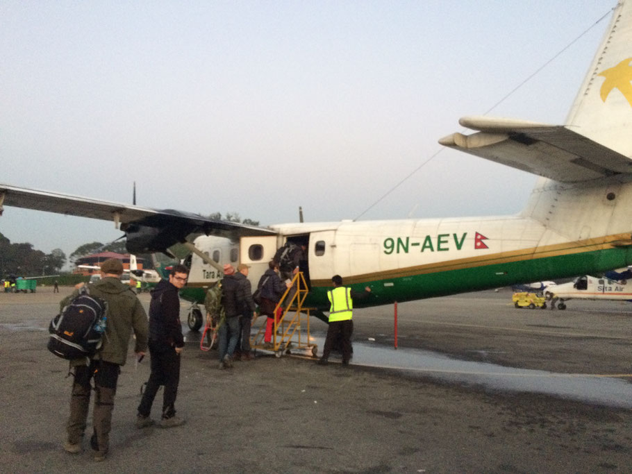 Abflug Kathmandu