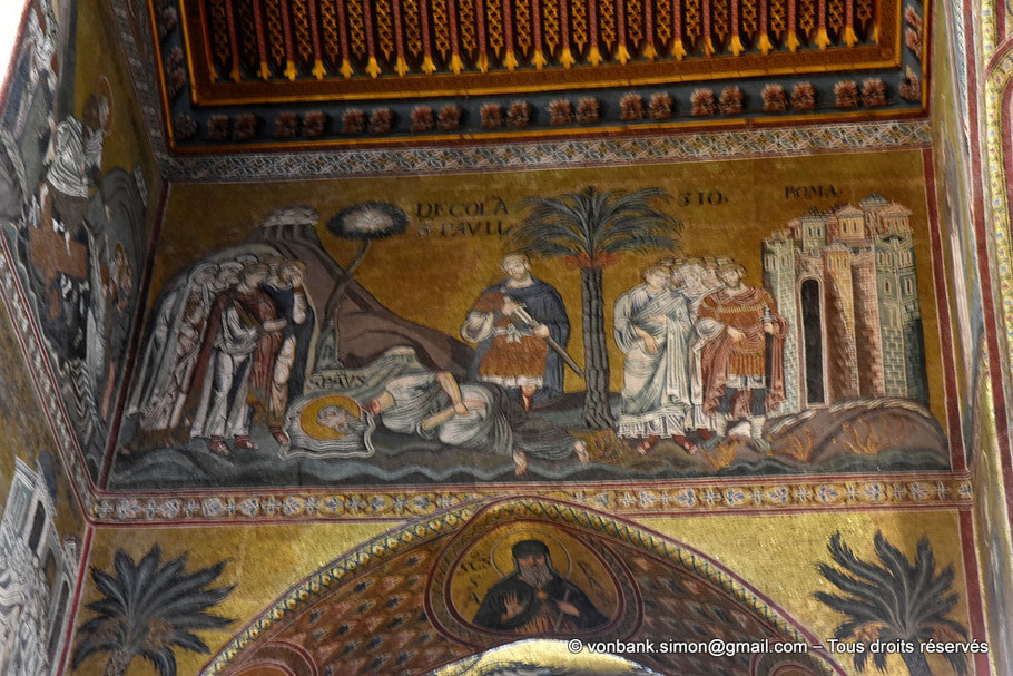 Santa Maria Nuova (Monreale) : Décollation de Saint Paul (absidiole gauche) - Sicile - Italie