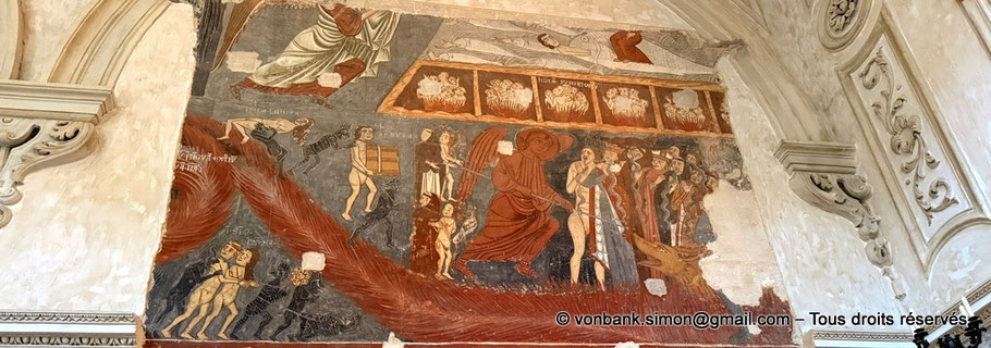 Matera - Duomo : Fresque du Jugement dernier (partie supérieure)