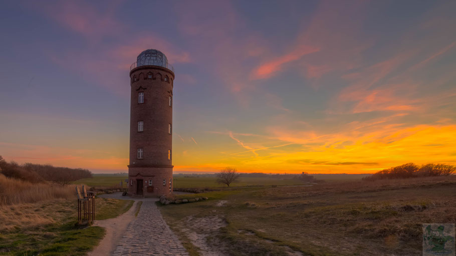 Peilturm Arkona im Sonnenuntergang 