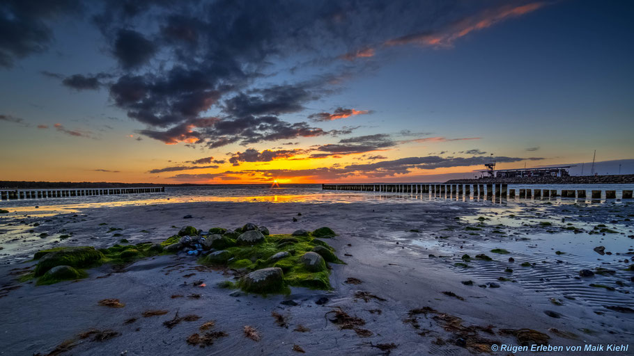 Strand Glowe im Sonnenuntergang 2016