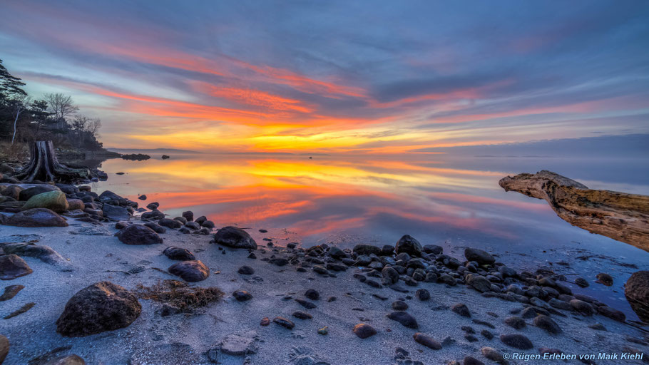 Sonnenuntergang Jasmunder Bodden bei Martinshafen