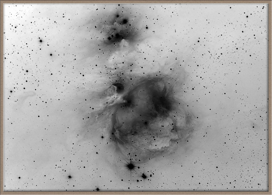 Messier 42 Orion Nebula inverted image - M 42 Orionnebel invertierte Aufnahme MeixnerObservatorium 