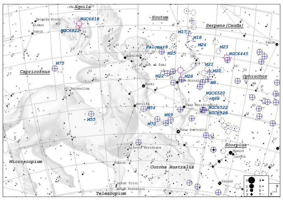 Finderchart - Messier 20 Trifidnebula / Aufsuchkarte M 20 Trifidnebel  MeixnerObservatorium