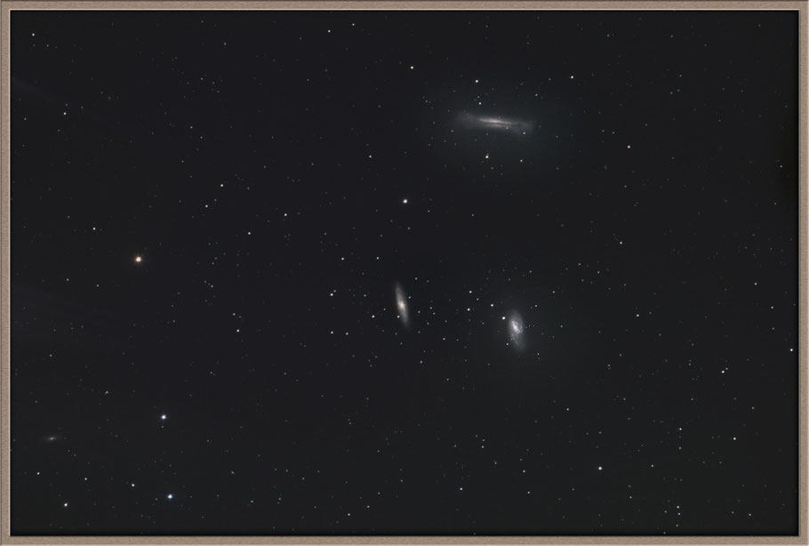 NGC 3628, M 66, NGC 3627, M 65, NGC 3623, The star 73Leo