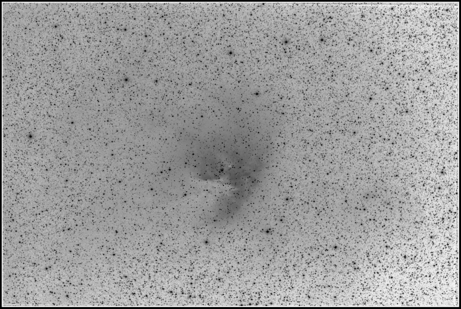 NGC  281 Pacman-Nebula inverted image - NGC 281 - Pac-Man-Nebel - invertierte Aufnahme MeixnerObservatorium 