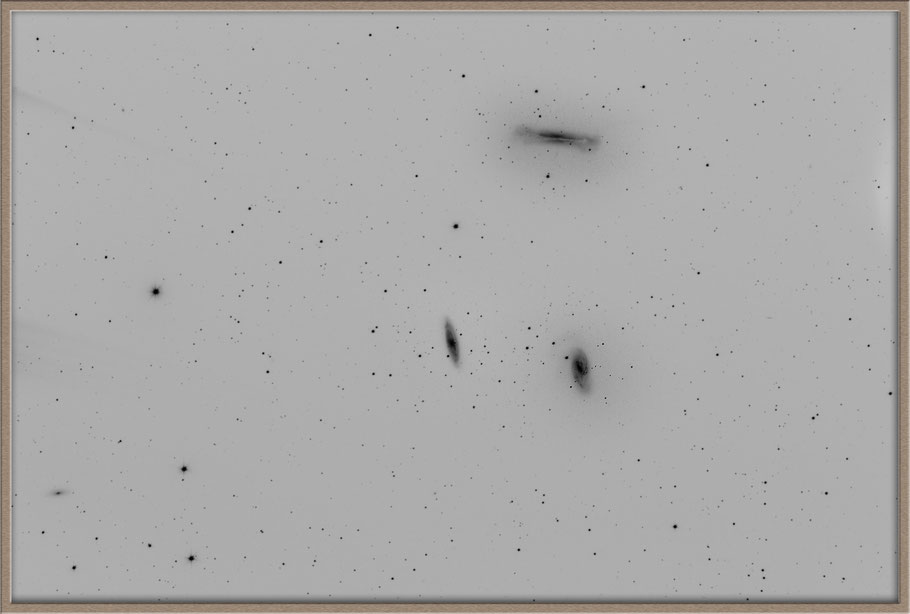 Leo Triplet - NGC 3628, M 66, NGC 3627, M 65, NGC 3623 +The star 73Leoinverted image • MeixnerObservatorium