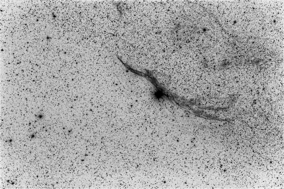 NGC 6960 inverted image - invertierte Aufnahme  MeixnerObservatorium