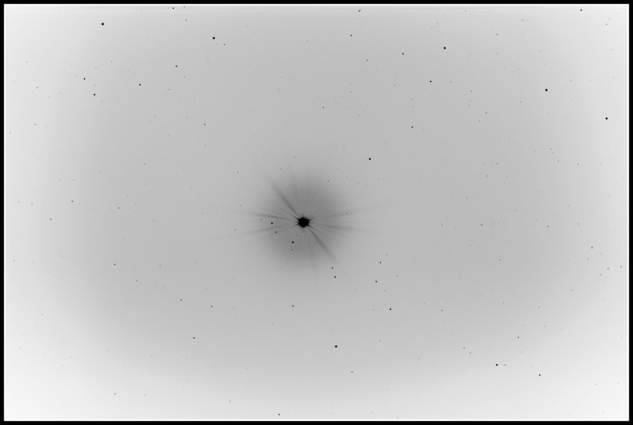Sirius; auch: α Canis Majoris  - invertierte Aufnahme MeixnerObservatorium