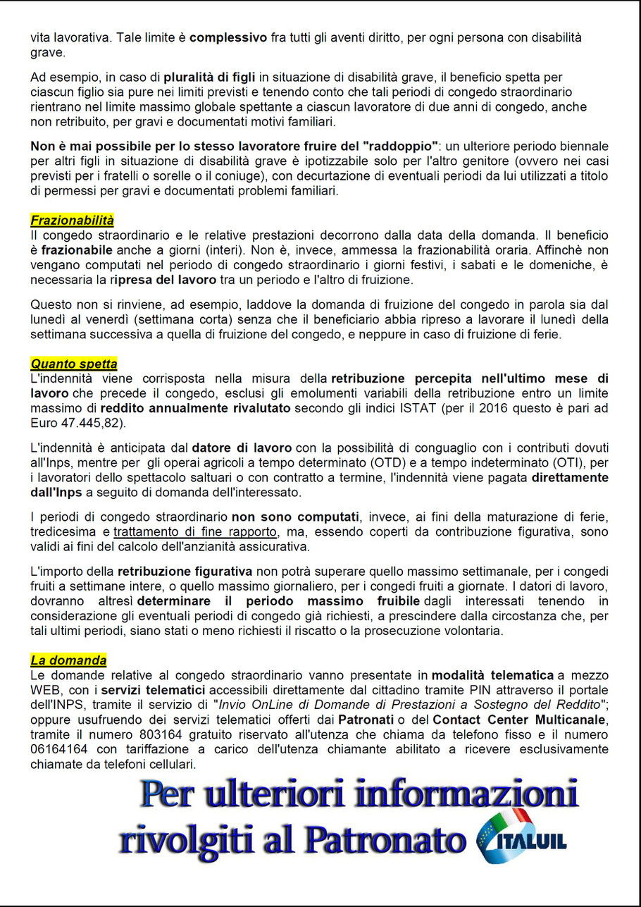 ASPETTATIVA LEGGE 104 - Benvenuti su uilmprovinciagranda!