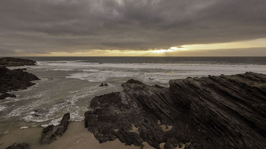 Bild: Abendstimmung am Strand von Porto Covo