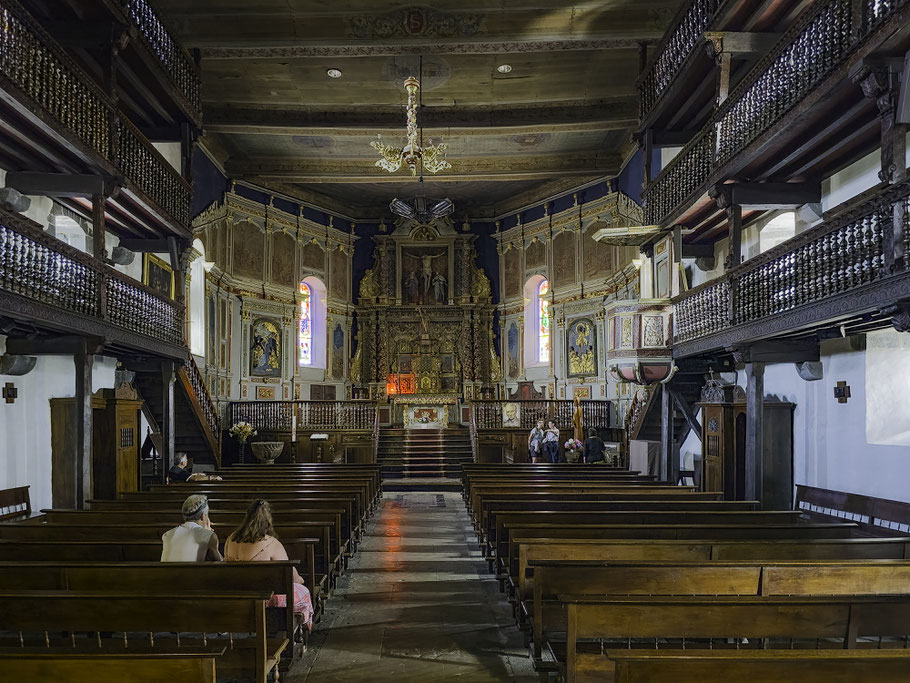 Bild: Blick in das Innere der Église Saint-Fructueux in Itxassou