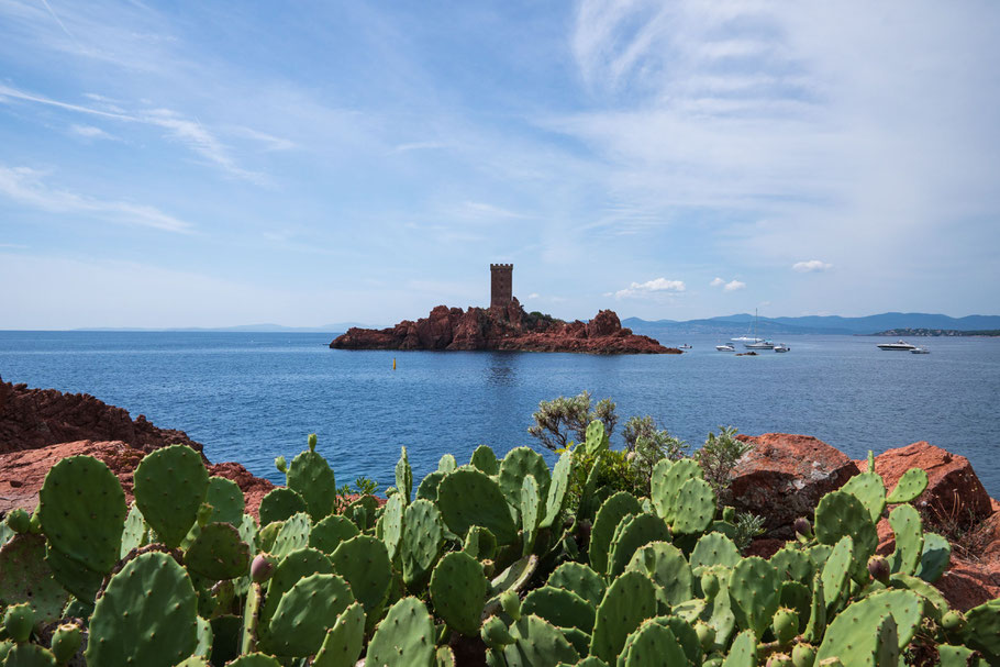 Bild: Blick au die Île d´Or am Cap Dramont,  Massif de l´Estérel 