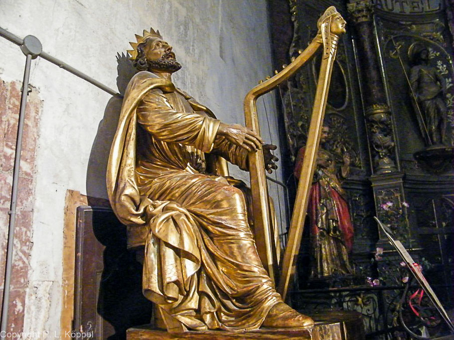 Bild: König David in der Kirche St. Etienne von Ille-sur-Tête