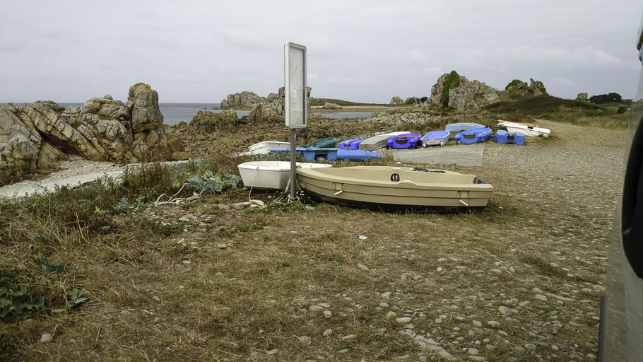 Bild: Felsenstrand in der Bretagne, Rosa Granitküste