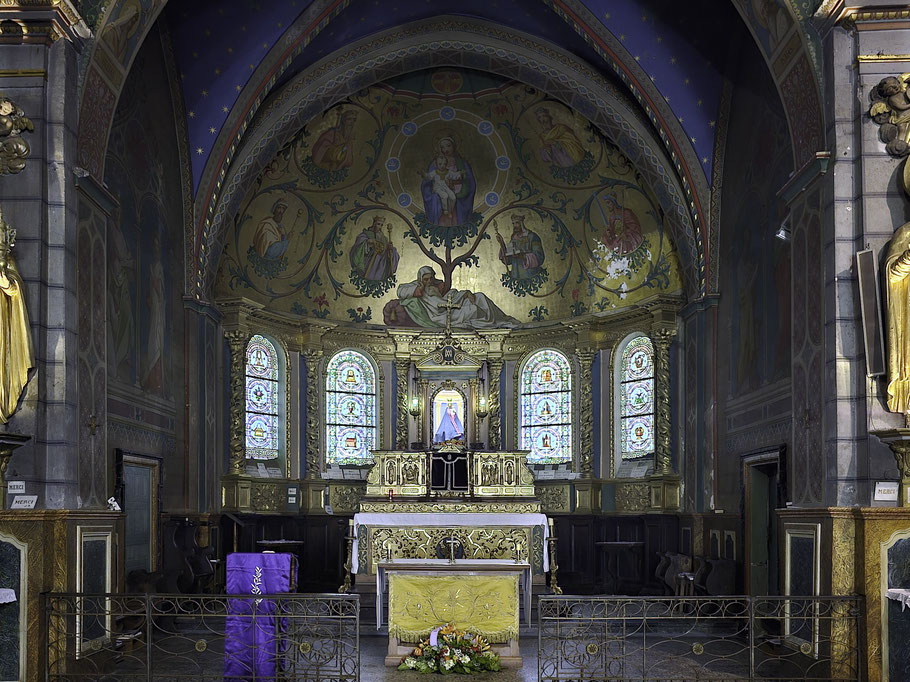 Bild: Blick in den Chor der Monastère Note-Dame de Sarrance