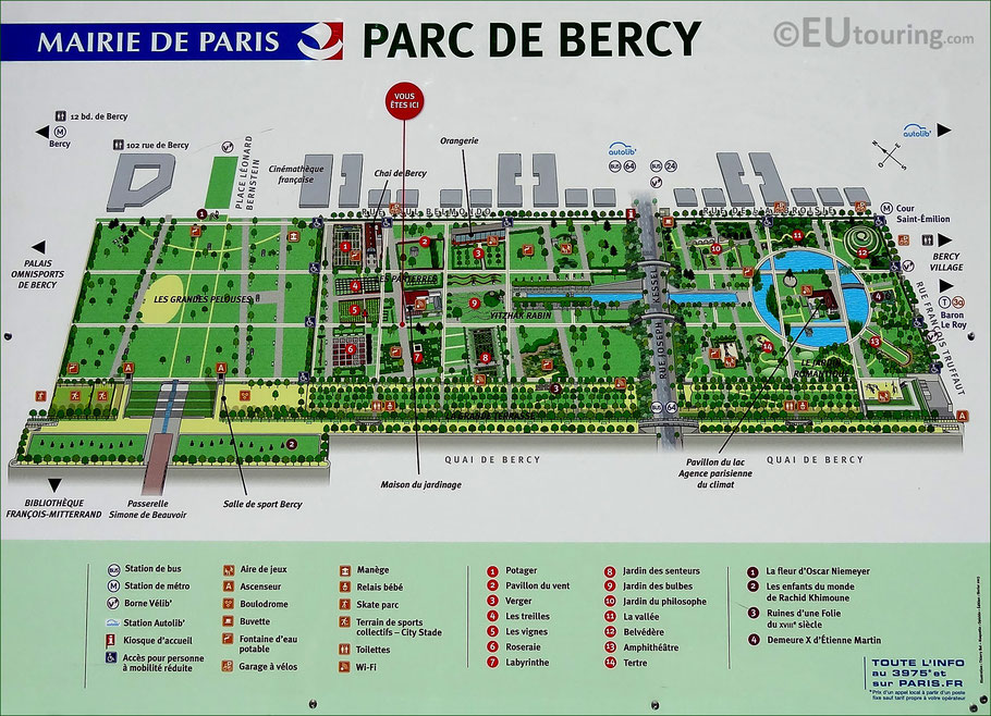 Bild: Plan des Parc de Bercy 