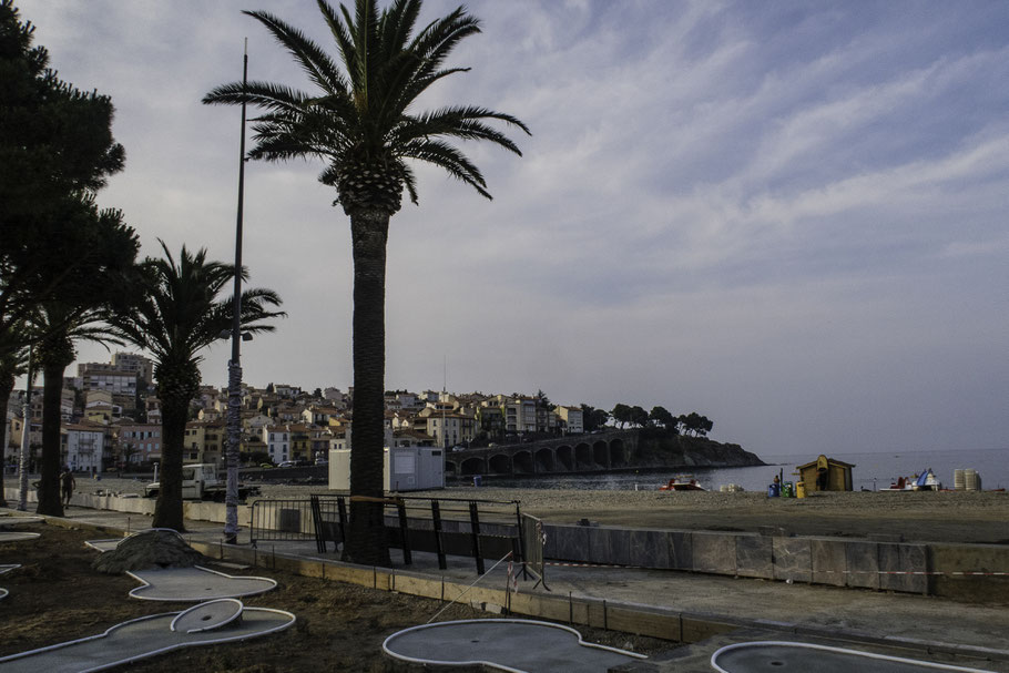 Bild: Abend am Strand von Banyuls-sur-mer 