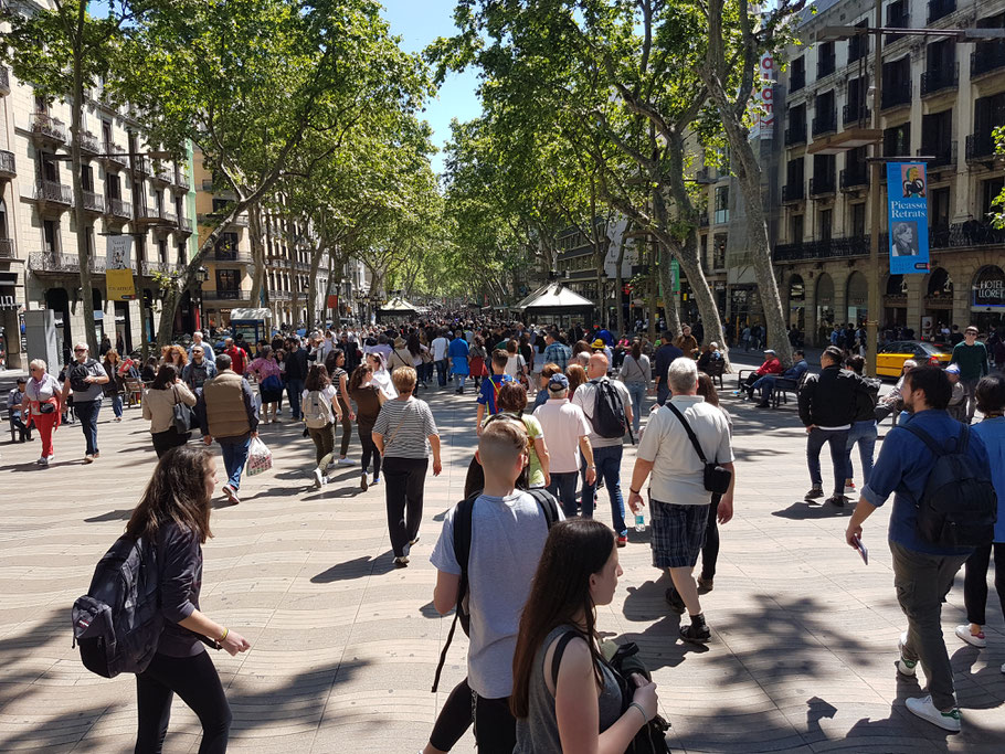 Bild: La Rambla in Barcelona, Spanien