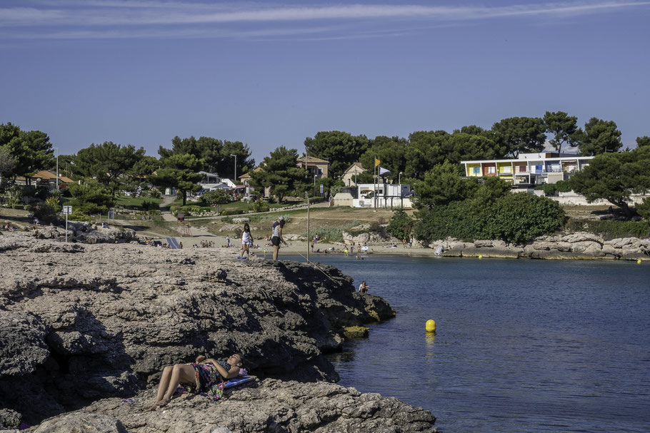 Bild: Blick zu Plage de Carro in Carro an der Côte Bleue