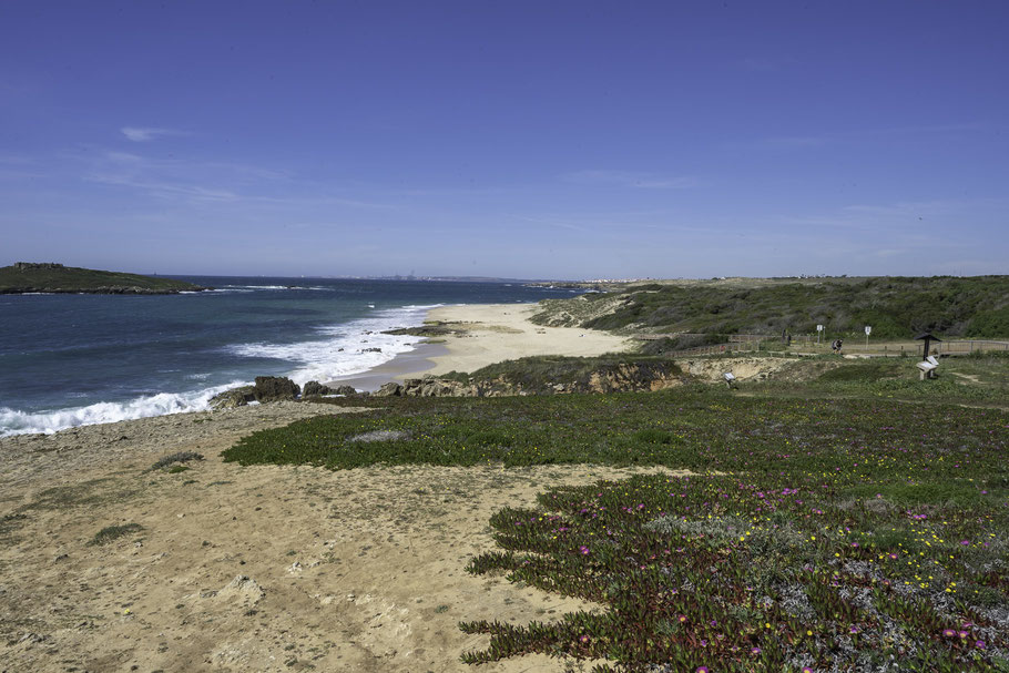 Bild: Blick von der Praia da Ilha do Pessegueiro auf die Ilha do Pessegueiro