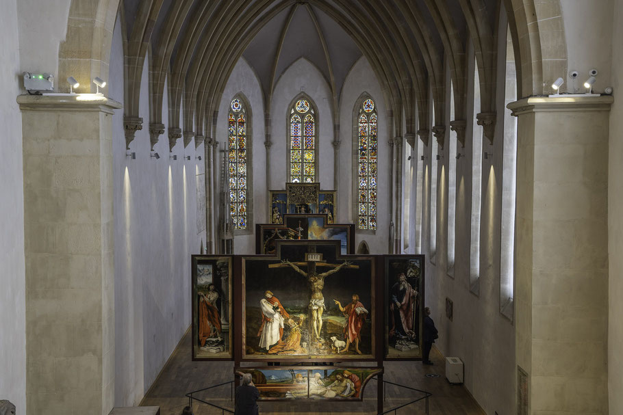 Bild: Blick in die Ausstellung des Isenheimer Altar im Musée Unterlinden in Colmar im Elsass, Frankreich