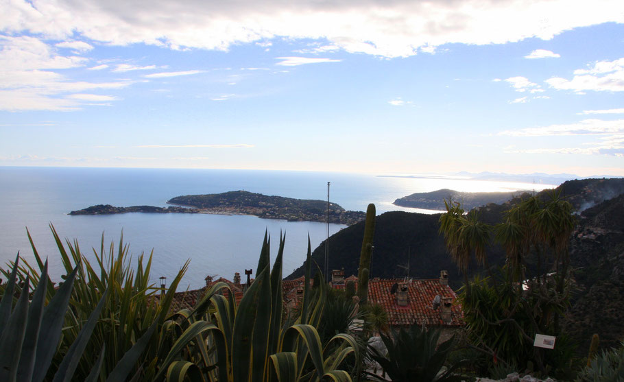 Bild: Blick von exotischen Garten in Èze auf Cap Ferrat